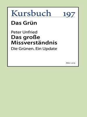 cover image of Das große Missverständnis